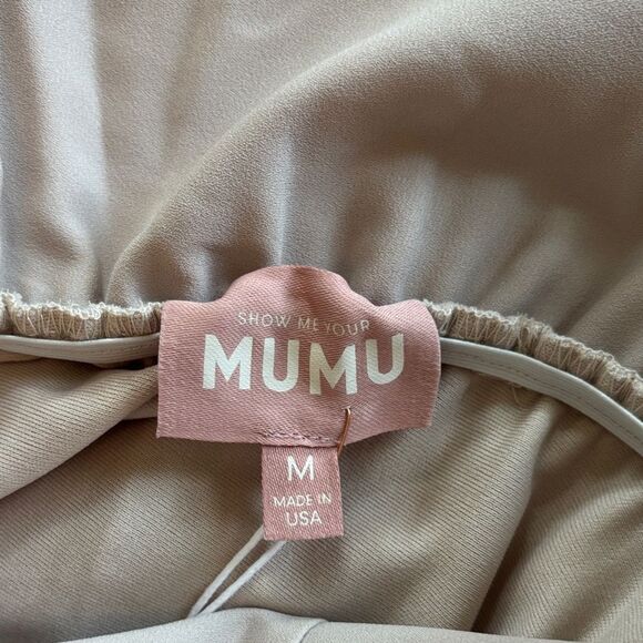 NWT Show Me Your MuMu Faith Dune Chiffon Maxi Dress - Picture 8 of 11